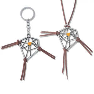 Collar Death Stranding Chapado en Oro, Aleación de Zinc, Diseño Atrapasueños con Diamante y Símbolo Religioso Cristiano, Regalo - Product Image 1