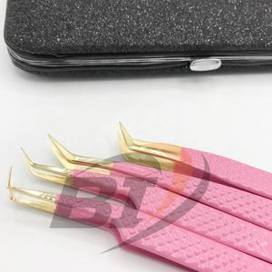 Pinzas para extensión de pestañas de acero inoxidable sostenibles japonesas de oro rosa de alta calidad al por mayor punta puntiaguda-cada unidad seleccionada a mano - Product Image 4