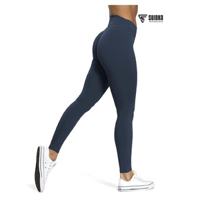 Wholesale OEM Yoga <b>Leggings</b> for Women with Inseam <b>Stitching</b> High Waist Fit Professional Gymwear Custom Logo - Product Image 1