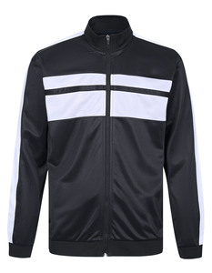 Ensemble de survêtement sportif doublé polaire avec logo personnalisé, col montant contrastant, fermeture éclair intégrale, tenue d'entraînement d'équipe, vente en gros, ensembles 2 pièces - Product Image 2