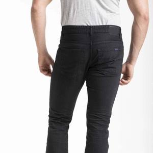 กางเกงยีนส์ผู้ชายดีไซน์ใหม่ ทรงครอสพ็อคเก็ต ขอบเอวแบบริบ สีพื้นเรียบง่าย สไตล์ลำลอง แฟชั่น ราคาขายส่ง - Product Image 4