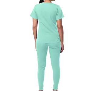 Uniformes Médicos de Enfermería en Oferta, Conjuntos de Uniformes Médicos con Cuello en V, Uniformes de Hospital, Blusas de Manga Corta, Pantalones Jogger, Uniforme para Enfermeras - Product Image 2