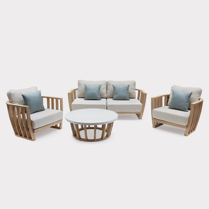 Sillón Fuji Teak con Cojines Gruesos y Acabado Natural - Product Image 5