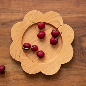 Assiettes à gâteaux en bois Ramadan assiette en bois acacia massif plats de service pour table à manger - Product Image 6