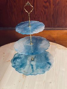 ถาดผลไม้เรซิ่นสีสันสดใส3ชั้นทำด้วยมือน่ารักถาดชาโต๊ะปรับขนาดเองได้ตกแต่งบ้าน - Product Image 3