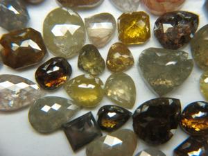 Diamante de corte Rosa marrón Natural de sal y pimienta 2,5-6mm diamantes sueltos redondos facetados para joyería - Product Image 5