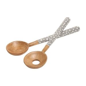 Simple Mango Wood Salad Server Spoon Elegant Home Restaurant Tableware Decoration <b>Flatware</b> - Product Image 6
