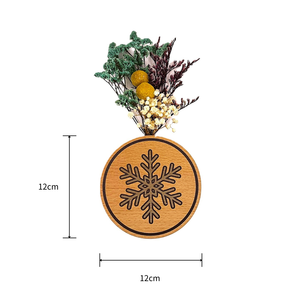 Wooden Round Christmas Art Deco Magnetic <b>Wall</b> <b>Sticker</b> DIY Panel Flower Holder Organizer - Product Image 4