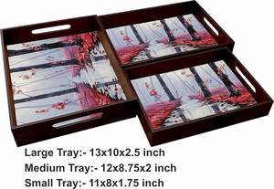 Ensemble de plateaux de service en MDF en vrac très demandé directement de l'usine de l'Inde - Product Image 4