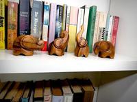 Statue d'éléphant en bois artisanale, style Art Déco, figurine fonctionnelle, décoration murale pour la maison ou le bureau, cadeau d'anniversaire