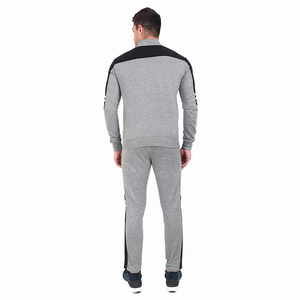 Zipper up Men's Tracksuits in <b>Black</b> Color With Multi Color Stripes Design Slim Fit Jogging / Sports Wear Sweat Suits - Product Image 6