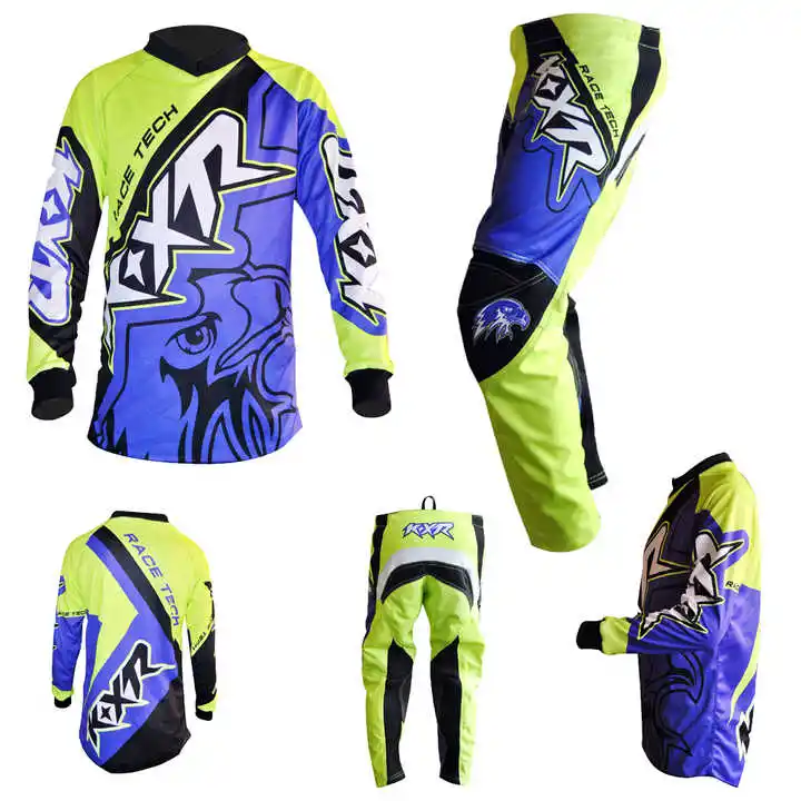 2023 Racing 360 Haiz Jersey & Pant Combo Black UTV ATV MX Bike Off-road Motorbike Gear Set Motocross Suit
