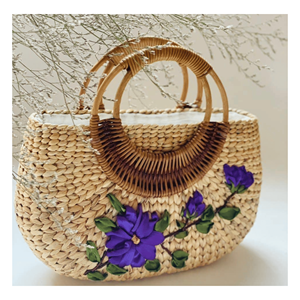 Bolso de Jacinto de Agua, fibra natural de jacinto de agua, adecuado para bolsos de estilo de vida y uso casual, Vietnam - Product Image 3