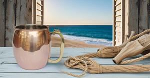 Moscow Mule Copper Nickel Mug Hammered Brass Handle Beer Cup with Unique Thumb Handle for Chilled Beverages Unque Gift Item - Product Image 5