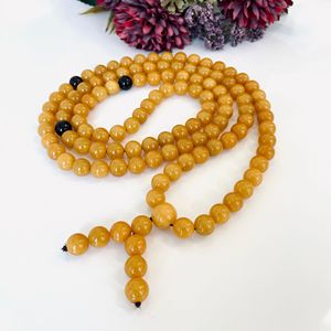 มาลาอำพันบอลติกสีเหลือง, มาลาอำพันธรรมชาติพร้อมตัวคั่นสีเชอร์รี่ - Product Image 3