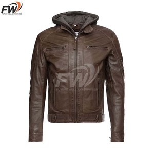 Vestes en cuir d'hiver de haute qualité, nouveau design, chaudes à l'intérieur, pour l'extérieur, service OEM à faible MOQ, directement de l'usine - Product Image 1