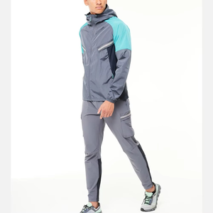 Latest Custom Printed Summer Plus Size Two-Piece Men's <b>Windbreaker</b> Sets High Street Style Reflective Designe - Product Image 1