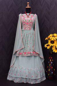 Royal export-ropa de fiesta de nuevo diseñador, sequnce pesado y bata de trabajo de papel de aluminio con nuevo color con fondo - Product Image 5