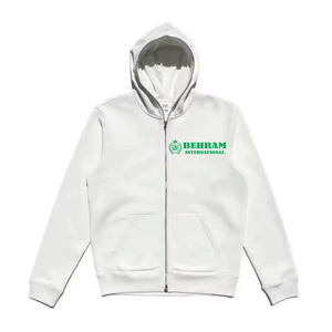 Sweat à capuche unisexe personnalisable 350 g/m² entièrement zippé, chaud pour l'hiver, 100 % coton, tissu français, molleton épais, impression en relief, OEM, séchage rapide - Product Image 1