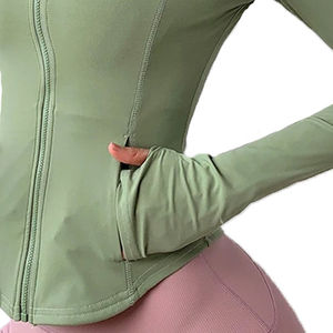 Chaqueta de Yoga de Alta Calidad para Mujer, Talla Grande, Cierre Completo, Transpirable, de Secado Rápido, Sin Costuras, Elástica en Cuatro Direcciones, Ligera, para Gimnasio - Product Image 5