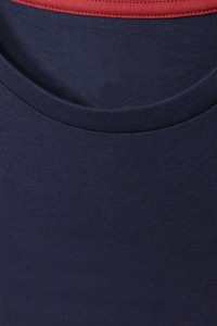 เสื้อยืดคอกลมผ้าไหมสีฟ้าสำหรับผู้ชายพิมพ์ลายแบบกำหนดเองระบายอากาศขนาดพลัสไซส์ทรงหลวมไซส์อเมริกัน - Product Image 3