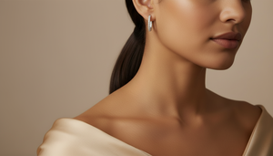 ต่างหูทอง 14K ประดับเพชรแท้ทรงกลม ดีไซน์เหนือกาลเวลา สำหรับผู้หญิง - Product Image 6