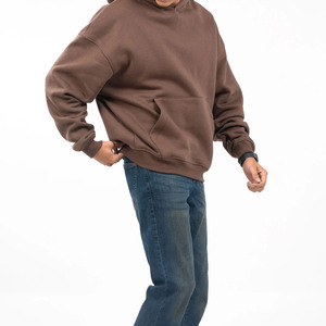 Jersey personalizado con capucha de algodón mezclado Fleece No String Heavyweight Oversized drop shoulder HOODIE para hombres - Product Image 2