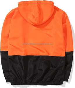 Veste coupe-vent légère pour homme Blouson zippé décontracté avec fermeture à capuche Respirant Design grande taille - Product Image 1