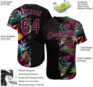 Jersey de béisbol de sublimación de poliéster personalizado para hombre con cierre de botón ropa deportiva de talla grande con su logotipo de marca personalizado - Product Image 3