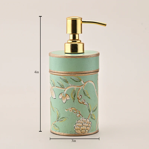 Dispensador de Jabón de Metal Pulido de Diseño Moderno, Accesorios de Baño Elegantes, Dispensador de Jabón con Bandeja y Acabado Refinado - Product Image 2