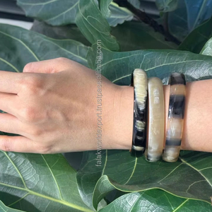 Véritable Corne Bracelet Naturel Corne De Buffle Bracelets Corne Bijoux Bracelet Ox Bracelets pour Femmes Mode De Falak World Export - Product Image 3