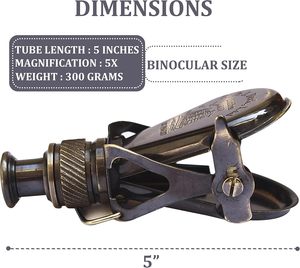 Monocular Náutico de Latón Antiguo Pulido y Electrochapado, Telescopio Marino Individual Vintage R J Beck London 1857, Binoculares de Bolsillo - Product Image 4