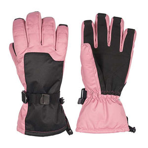 Guantes de esquí para hombre, transpirables, guantes de cuero para Snowboard, forro polar cálido, antideslizante, PU, Palma, correa de muñeca ajustable, Ideal para esquiar - Product Image 1