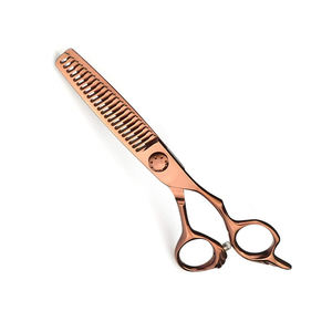 Ciseaux de coupe de cheveux en or rose pour la beauté Ciseaux de style léger en métal et en acier au design personnalisé - Product Image 1