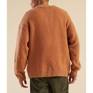 Pulls pour hommes en coton 100% avec logo personnalisé, manches longues, col rond, tricot, anti-froissement, pull uni d'hiver 2025 - Product Image 4