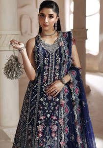 Lehenga Choli Anarkali de luxe pour femmes, lourdement orné, en acrylique, pour les fêtes, les réceptions de mariage formelles, look de mariée - Product Image 2