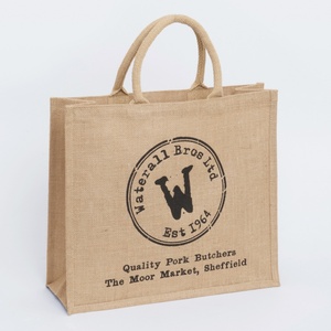 Logo personnalisé de haute qualité sac à provisions en jute toile de coton article personnalisé avec motif de lettre élégant Promotion exclusive - Product Image 2