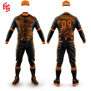 Uniforme Deportivo de Béisbol y Sóftbol de Alta Calidad, Transpirable, con Estampado o Liso, Tallas Grandes, Venta al Por Mayor, 100% Poliéster para Hombre - Product Image 1