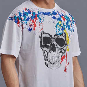 Comprar fabricante liso 100% algodón hombres camiseta personalizada impresión gráfica Logo camiseta diseños hombres camisetas para hombres - Product Image 5