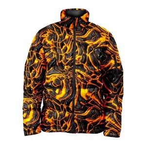 Chaqueta acolchada estampada funcional para exteriores para hombres con capa resistente al agua a prueba de viento fuerte y cremallera estilo práctico para mucho tiempo - Product Image 5