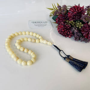 ลูกประคำอำพันบอลติกสีขาวธรรมชาติ, ลูกประคำอิสลาม, 33 เม็ด ขนาด 12 มม. - Product Image 4