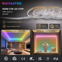 Bande LED COB RGBW haute densité 24V UL ETL, flexible, DC24V, haute luminosité, pour la décoration intérieure du plafond
