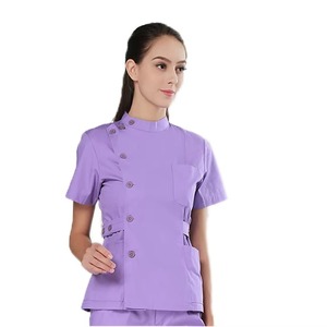 Custom Scrubs Hospital Uniformes Médico Scrubs Enfermera Top de manga corta Joggers Scrubs Traje Spa Wear Stretch Slim Fit Enfermera Uniforme - Product Image 1