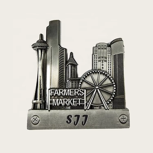 Aimants de réfrigérateur 3D amusants en métal, souvenirs de voyage touristiques, artisanat, personnalisables avec logo, pour réfrigérateur - Product Image 1