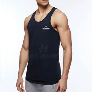 Débardeurs sans manches pour hommes, respirants et à séchage rapide, fabriqués en usine, taille personnalisée, meilleur prix, en coton et fibre de bambou, imprimés - Product Image 1