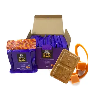 Venta caliente Caramel Toffee Energy Pro Bar con bocadillos nutritivos que se adapta a los planes de comidas moderadas