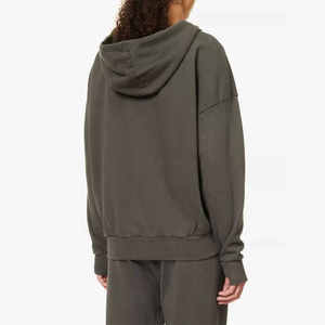 2025 Zip-Up Spandex/Polyester Hiver Polaire Solide Avant Logo Respirant Doublé À Capuche pour Hommes Femmes 400g - Product Image 3