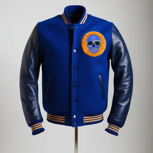 Chaqueta universitaria de béisbol para hombre, chaqueta ajustada a prueba de viento con logotipo personalizado, precio al por mayor, ropa informal, estilo Letterman - Product Image 6