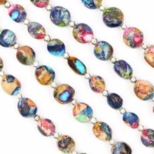 Cuentas de turquesa Mohave arcoíris lisas, tipo pepita, piedras preciosas sueltas para la fabricación de joyas, del fabricante. - Product Image 1