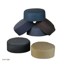Topi Kufi bulat buatan Pakistan topi ZAF ODM tersedia dijual sekarang OEM ODM topi kepala Muslim dengan desain unik warna Solid